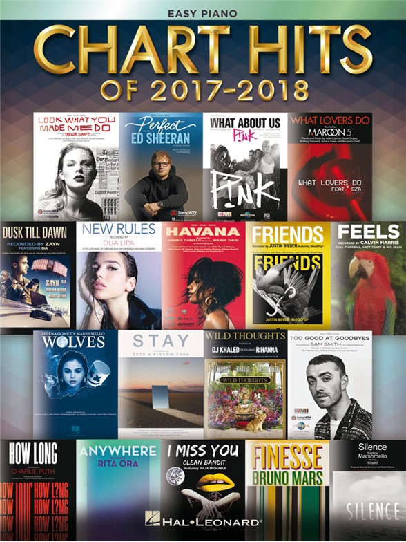 Chart Hits Of 2017-2018 (Easy Piano)