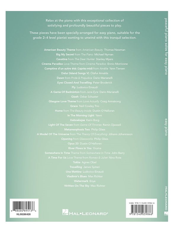 Peaceful Piano Solos For Easy Piano