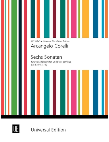 CORELLI SIX SONATAS Altblockfljt Del 2