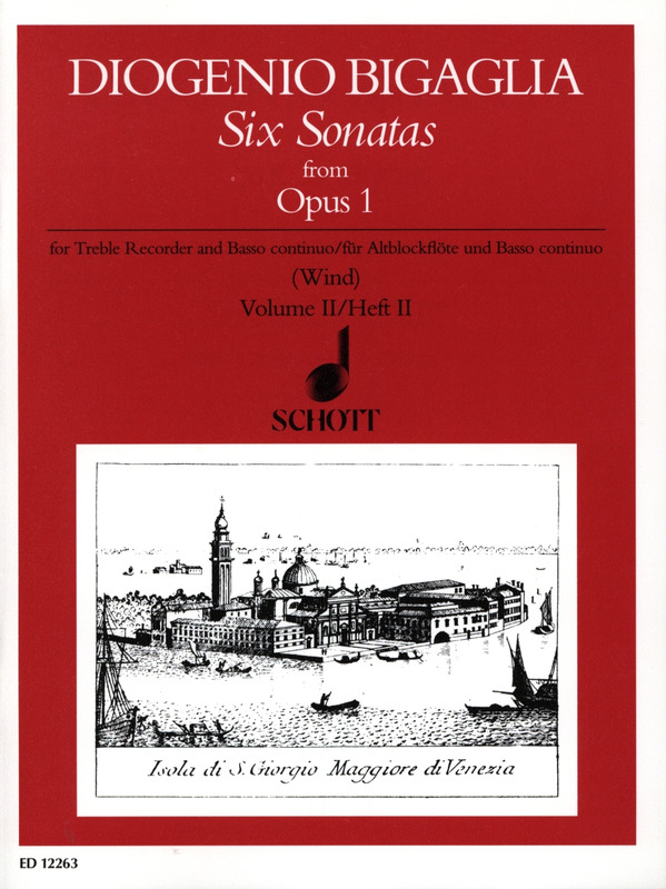 Six Sonatas - for treble recorder and basso continuo Op. 1, Vol. 2