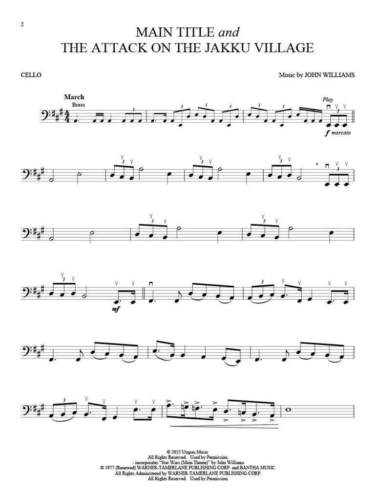 Star Wars - The Force Awakens - Cello (Book/Online Audio)