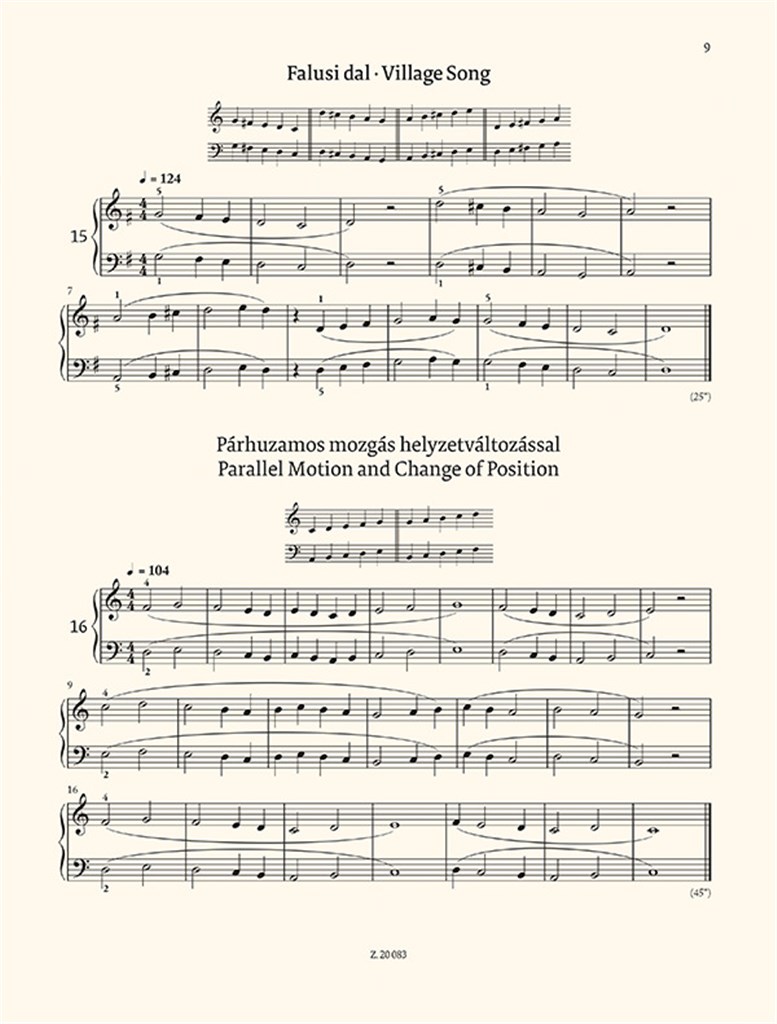 Mikrokosmos For Piano Volume 1-2, BB 105