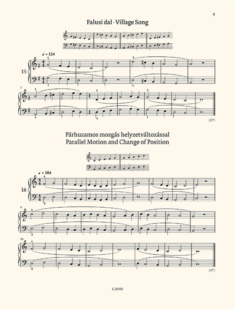 Mikrokosmos For Piano Volume 1-2, BB 105