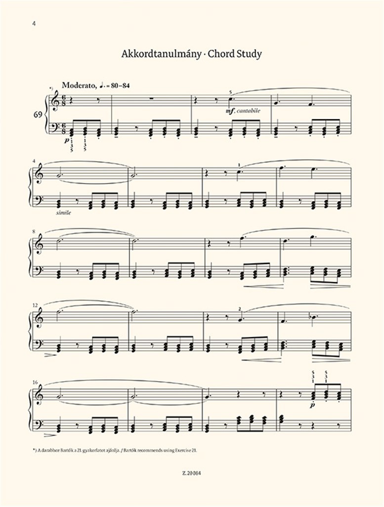 Mikrokosmos For Piano Volume 3-4, BB 105