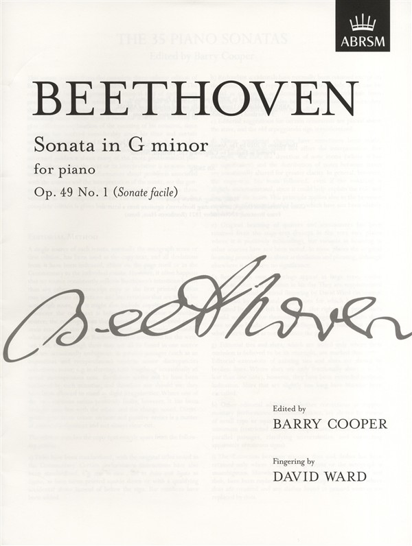 Ludwig Van Beethoven: Sonata In G Minor Op.49 No.1 (Sonata Facile)