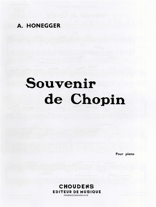 Arthur Honegger: Souvenir de Chopin