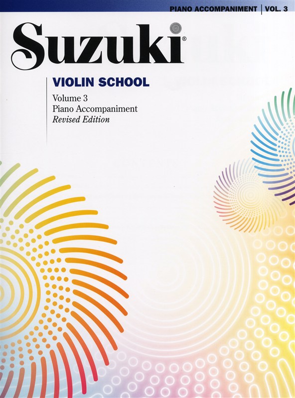 Suzuki Violin School Piano Accompaniment - Volume 3 (Revised Edition)