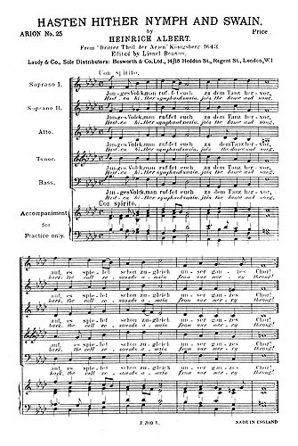 H. Albert: Hasten Hither Nymph And Swain