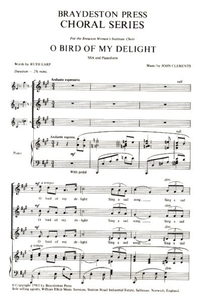 John Clements: O Bird Of My Delight