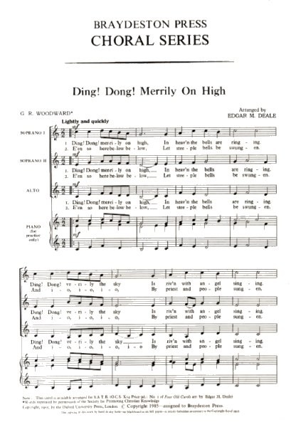 Ding Dong! Merrily On High (SSA)