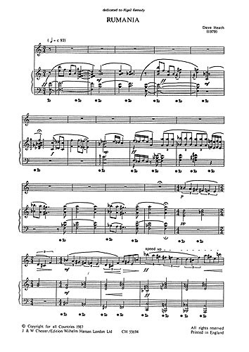 Dave Heath: Rumania (Sop Sax And Piano)