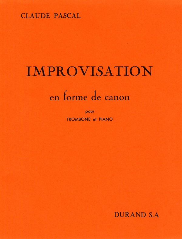 Claude Pascal: Improvisation En Forme De Canon (Trombone and Piano)