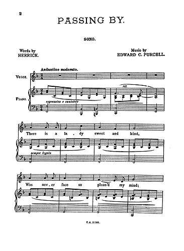 Edward Purcell: Passing By (In F)
