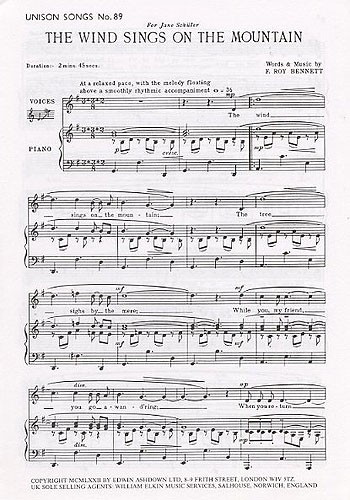 F Roy Bennett: The Wind Sings On The Mountain