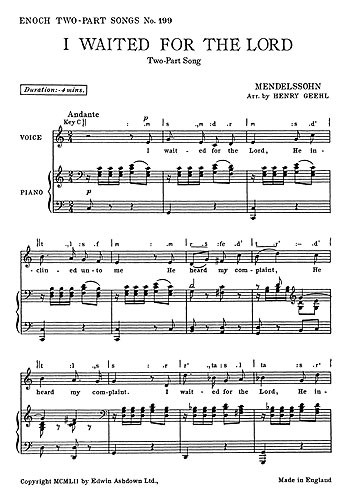 Mendelssohn: I Waited For The Lord