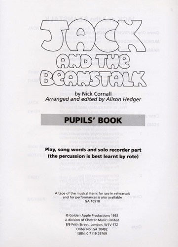 Nick Cornall: Jack And The Beanstalk (Cassette)