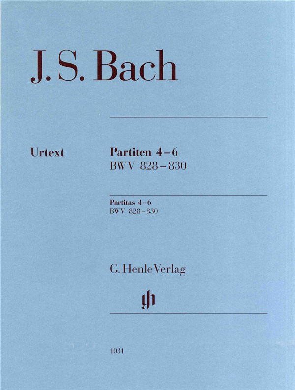 J.S. Bach: Partitas 4-6 BWV 828-830 (Urtext)