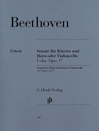 Ludwig Van Beethoven: Sonata In F For Piano And Horn Or Cello Op.17 (Urtext Edit