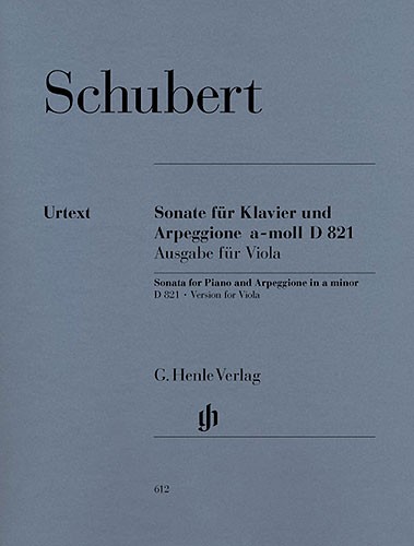 Franz Schubert: Sonata For Piano And Arpeggione In A Minor D 821 (Viola/Piano)