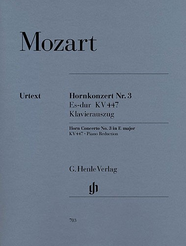 Wolfgang Amadeus Mozart: Concerto for Horn and Orchestra No. 3 E flat major KV 4