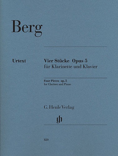 Alban Berg: Four Pieces For Clarinet And Piano Op.5 (Henle Urtext Edition)