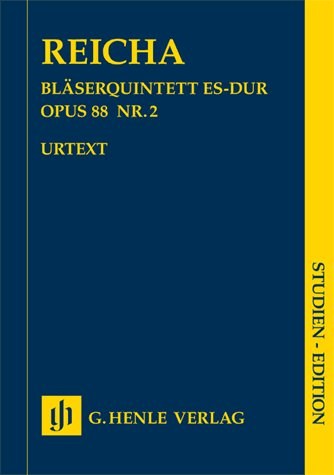 Anton Reicha: Quintet For Wind Instruments In E flat Op.88 No.2 (Study Score)