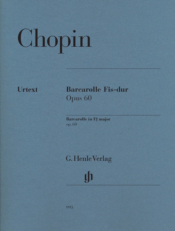 Frdric Chopin: Barcarolle In F Sharp Op.60 (Urtext Edition)