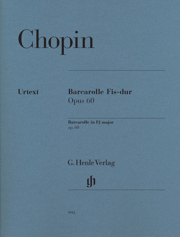 Frédéric Chopin: Barcarolle In F Sharp Op.60 (Urtext Edition)