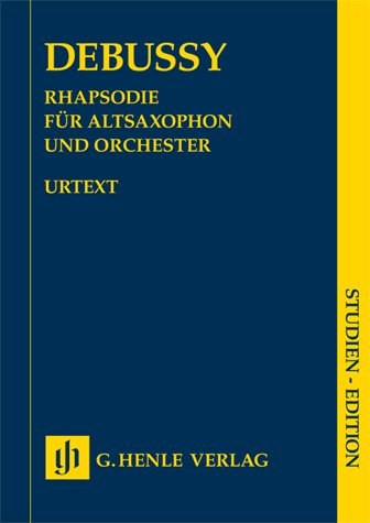 Claude Debussy: Rhapsody For Alto Saxophone And Orchestra (Study Score)