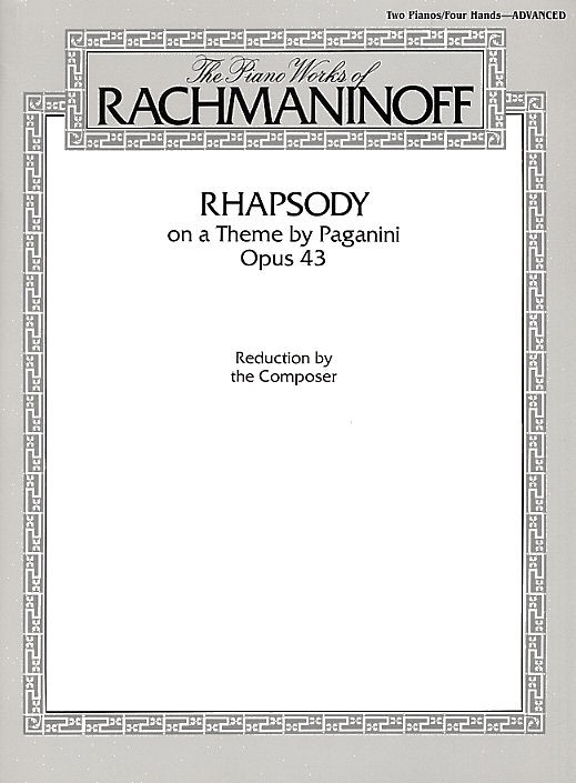 Sergei Rachmaninov: Rhapsody On A Theme By Paganini Op.43 (Two Piano Score)