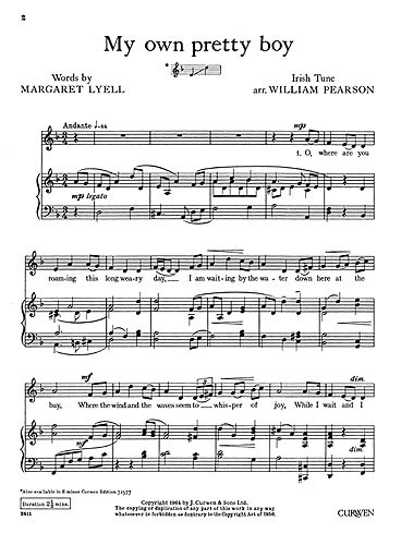 Pearson, W My Own Pretty Boy D Minor+g Minor Voice/Piano