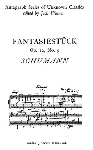 Schumann, R Fantasiestuck Op12 No9 Piano