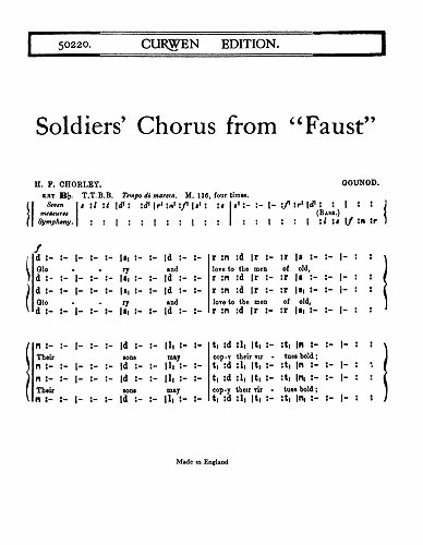 Gounod, C Soldiers Chorus Tonic Ttbb