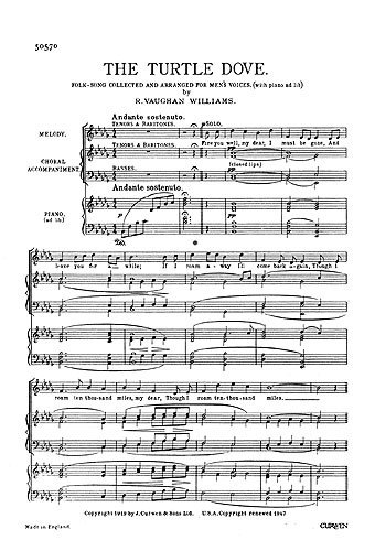 Ralph Vaughan Williams: The Turtle Dove (TTBB)