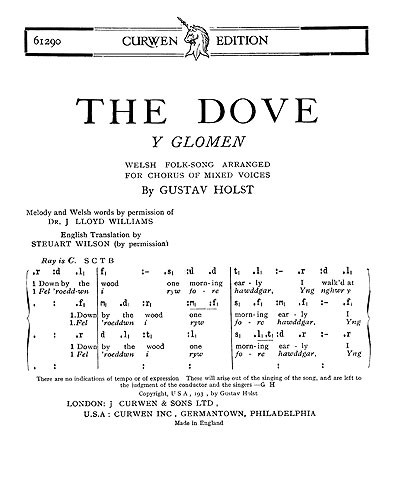Gustav Holst: The Dove (Y Glomen)