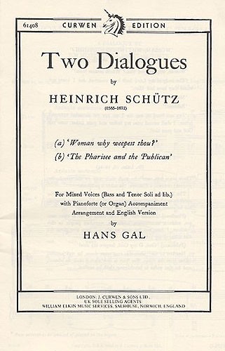 H Schutz: Two Dialogues