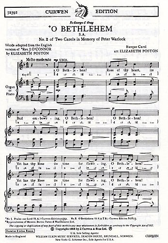 O Bethlehem (arr Poston)