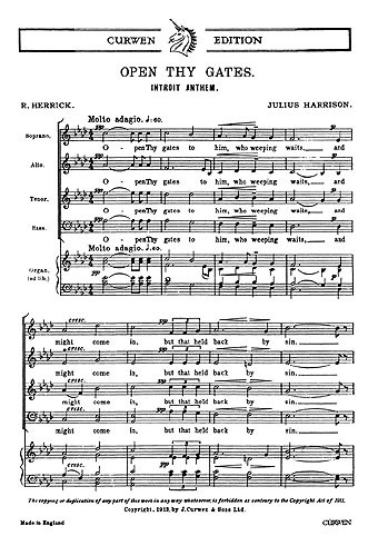 Julius Harrison: Open Thy Gates