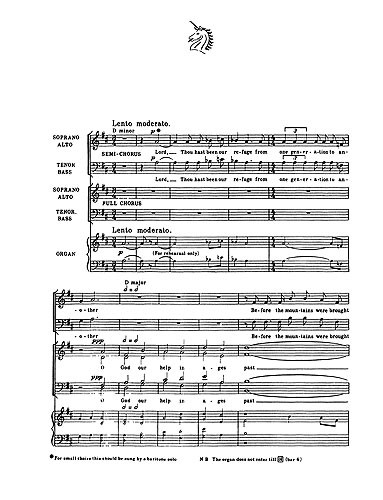 Ralph Vaughan Williams: Lord, Thou Hast Been Our Refuge (SATB/Organ)