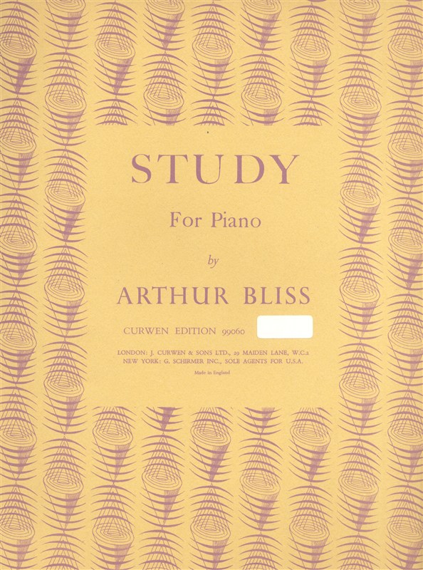 Arthur Bliss: Study For Piano