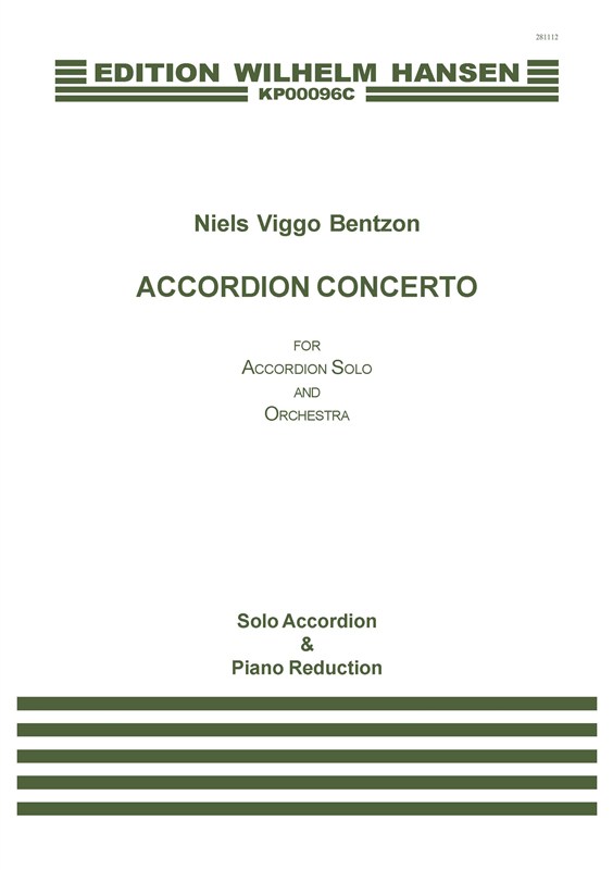 Niels Viggo Bentzon: Accordion Concerto (solo accordion and piano reduction)
