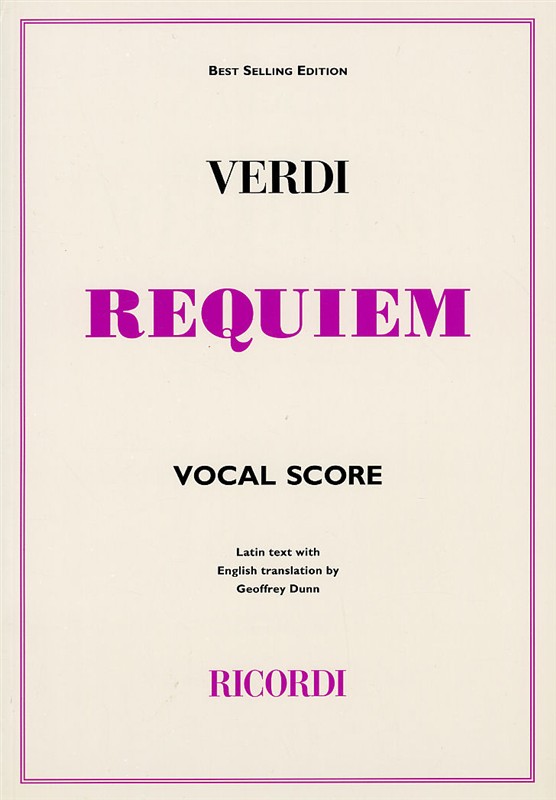 Giuseppe Verdi: Requiem (Ricordi Edition) - Vocal Score