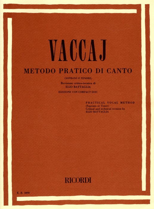 Nicola Vaccai: Practical Vocal Method (Mezzo-Soprano Baritone)