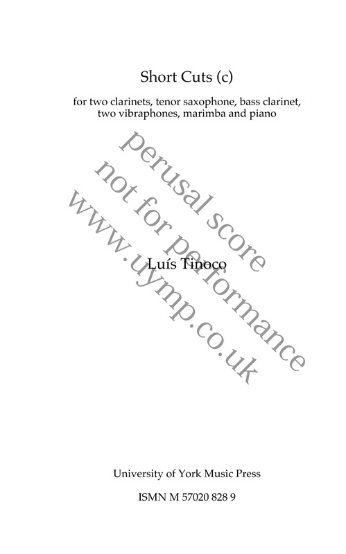 Luís Tinoco: Short Cuts (Ensemble)