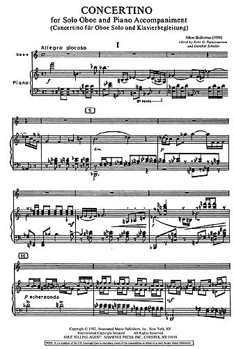 Nikos Skalkottas: Concertino For Oboe And Piano