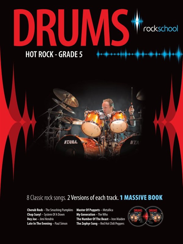 Rockschool Drums: Hot Rock Grade Five (Book/2CDs)