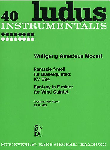 W.A. Mozart: Fantasy in F Minor For Wind Quintet K.594