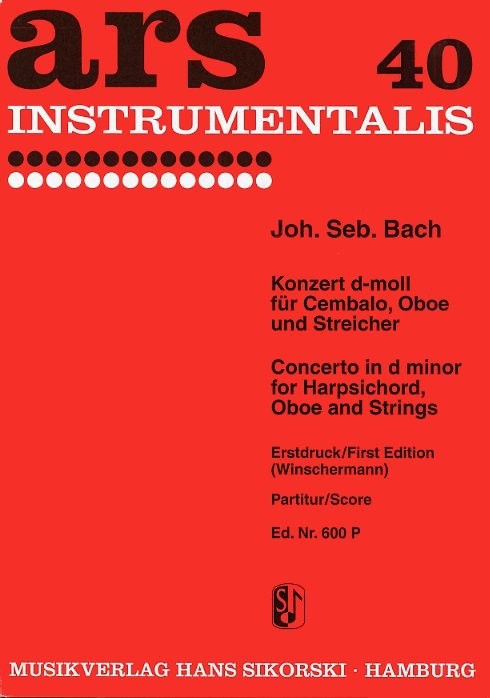 J.S. Bach: Concerto In D Minor BWV 1059 (Score)