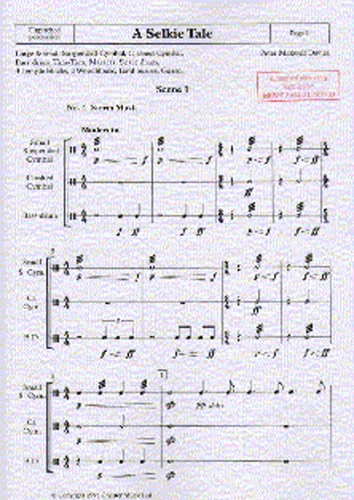 Peter Maxwell Davies: A Selkie Tale Unpitched Percussion Part