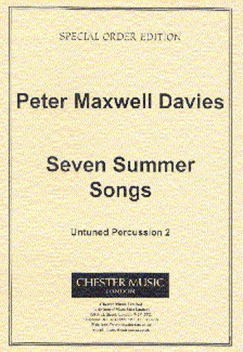 Peter Maxwell Davies: Seven Summer Songs Untuned Percussion Part 2